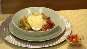 Pohánka so sušenými paradajkami a kozím syrom