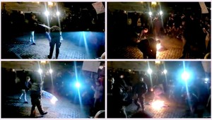 Vlajka EÚ v ohni. Trnavský policajt si väzenskú stravu chválil