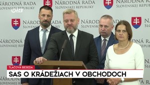 Tlačová beseda SaS o krádežiach v maloobchodoch