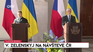 Tlačová beseda: Ukrajinský prezident Zelenskyj na návšteve Česka