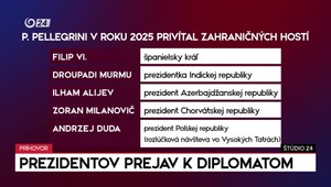 Štúdio 24: Prezidentov prejav k diplomatom
