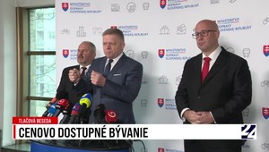 Tlačová beseda Roberta Fica a ministra dopravy o cenovo dostupnom bývaní