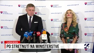Tlačová beseda premiéra Fica na ministerstve kultúry