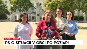 Tlačová beseda strany PS o situácii v obci po požiari