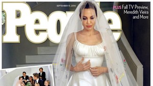 Svadobné fotky Jolie (39) a Pitta (50): Nevesta mala pokreslené šaty!