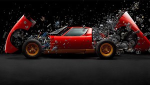 Výroba fotografie s vybuchujúcim Lamborghini Miura trvala dva roky