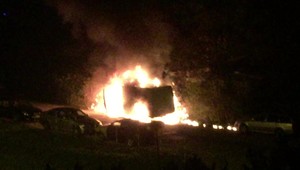 VIDEO: V Mlynskej doline horela dodávka