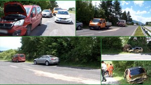 V Liptovskom Petre popadali na cestu konáre, spôsobili nehodu troch áut