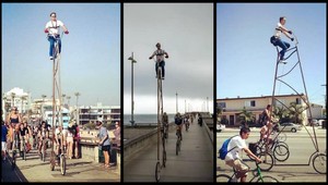 VIDEO. Takto sa jazdí na bicykli vysokom 4,4 metra!