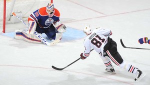 Marián Hossa v predĺžení rozhodol drámu proti Edmontonu