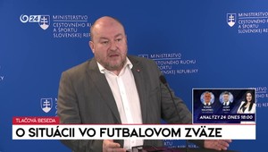 Tlačová beseda ministra športu o situácii vo futbalovom zväze