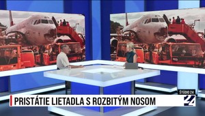 Štúdio 24: pristátie lietadla s rozbitým nosom