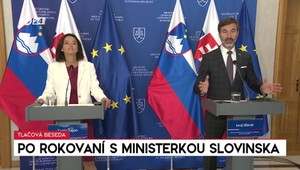 Tlačová beseda ministra Blanára po rokovaní s ministerkou Slovinska