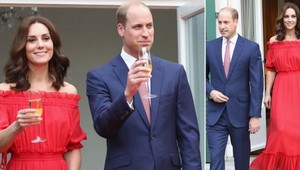 Kate v Nemecku ohúrila červenými šatami