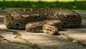 Na prechádzke so psom žena narazila na obrovského pytóna
