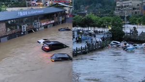 Povodne v Číne si vyžiadali už najmenej 21 obetí, ďalšie oblasti ohrozuje voda aj zosuvy pôdy