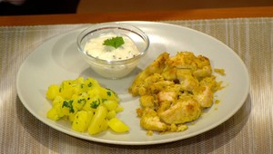 Žlte mäso + varené zemiaky + tatarka