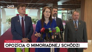 Tlačová beseda opozície o mimoriadnej schôdzi