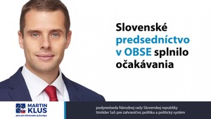 Martin Klus: Slovenské predsedníctvo v OBSE splnilo očakávania