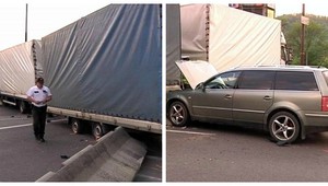 Nehoda na Kysuciach. Kamionista (28) minul zákrutu, traja zranení