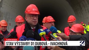 Tlačová beseda ministra Ráža: Stav výstavby D1 Dubová - Ivachnová