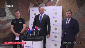 Tlačová beseda Štátnej volebnej komisie po uzatvorení volebných miestností