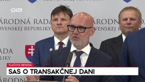 Tlačová beseda SaS o transakčnej dani
