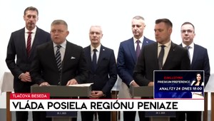 Tlačová beseda vládnych predstaviteľov o peniazoch pre regióny