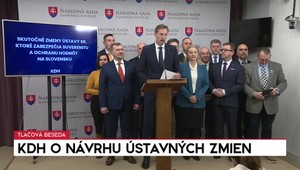 Tlačová beseda strany KDH o návrhu ústavných zmien
