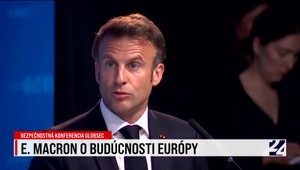 Francúzsky prezident Emmanuel Macron na konferencii Globsec