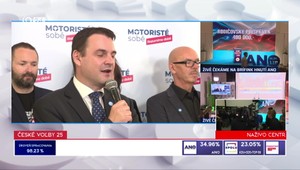 Tlačová beseda strany Motoristé sobě po českých voľbých