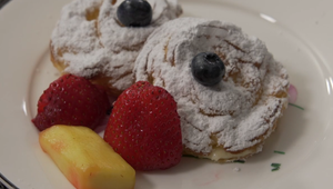 Dezert:  Veterno až práškovo ....