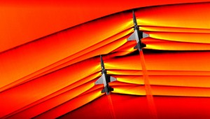 NASA odfotila pomocou novej technológie dve stíhačky prekračujúce rýchlosť zvuku