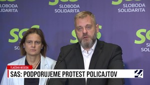 Tlačová beseda strany SaS o podpore protestu policajtov