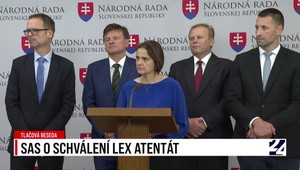 Tlačová beseda strany SaS o schválenom balíku zákonov lex atentát