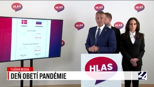 Tlačová beseda strany Hlas-SD na témy Deň obetí pandémie covid-19 a dočerpávanie eurofondov