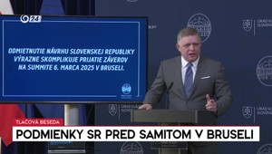 Tlačová beseda Roberta Fica o podmienkach SR pred summitom v Bruseli