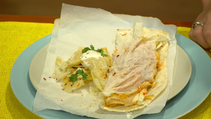 Kurací fajitas v arménskom chlebe a lavaš čipsy