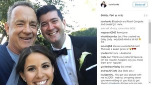 Tom Hanks šokoval svadobčanov