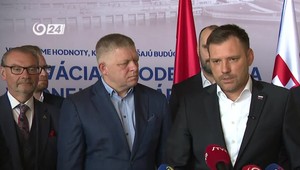 Tlačová beseda premiéra Fica a ministra Tarabu k míľniku pre vodnú elektráreň Gabčíkovo