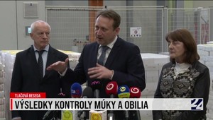 Tlačová beseda ministra Vlčana o kontrole obilia a produktov