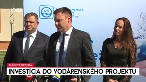 Tlačová beseda ministra Tarabu: Investícia do vodárenského priemyslu