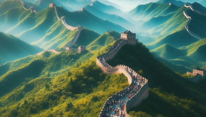 Pri Veľkom čínskom múre zachytili z vesmíru podivnú formáciu