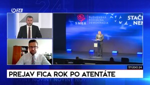 Štúdio 24: Prejav Fica rok po atentáte