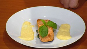 Losos so zelerovým pyré