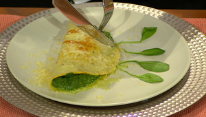 Palacinky plnené špenátom