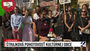 Tlačová beseda o vyhlásení štrajkovej pohotovosti kultúrnej obce