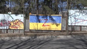 Vandal sprejoval symbol ruskej okupantskej armády