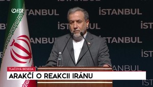 Tlačová beseda šéfa iránskej diplomacie Abbása Arakčího o útoku USA na jadrové zariadenia