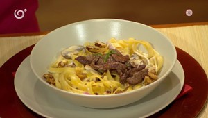 Tagliatele s hovädzím jullien, hubami a bielym vínom